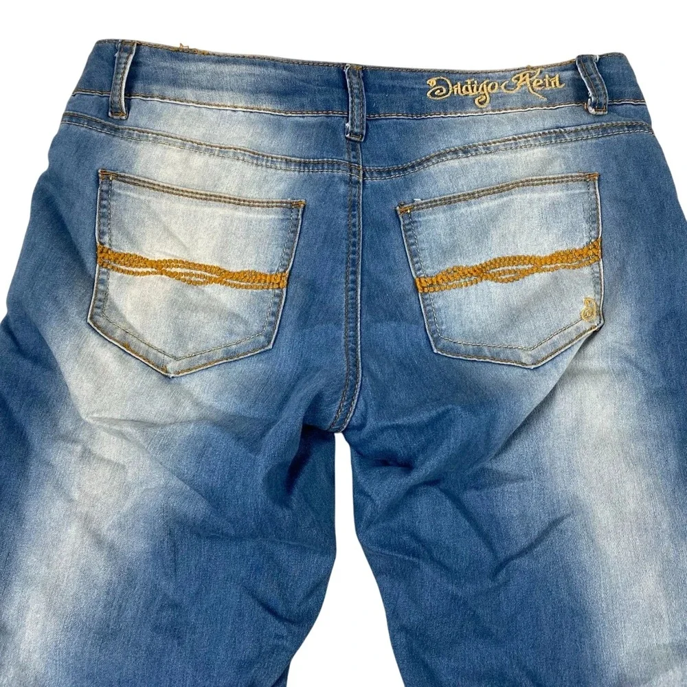 Indigo Rein Women's Jeans Distressed Light Wash‎ Casual Jeans Sz 9#9009